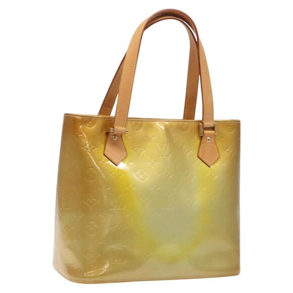 LOUIS VUITTON Monogram Vernis Houston Hand Bag Gris M91053 LV Auth bs22716 - Picture 1 of 16